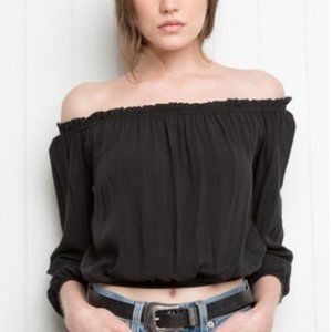 Brandy Melville Black Off the Shoulder Top